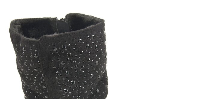 Dámske čierne topánky s ozdobnými detailmi Destroy