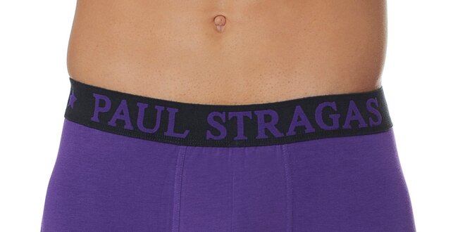 Set čiernych a fialových pánskych boxeriek Paul Stragas