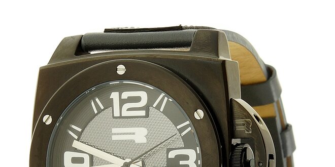 Unisexové čiernošedé analogové hodinky RG512