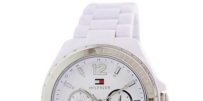 Dámske biele analogové hodinky Tommy Hilfiger