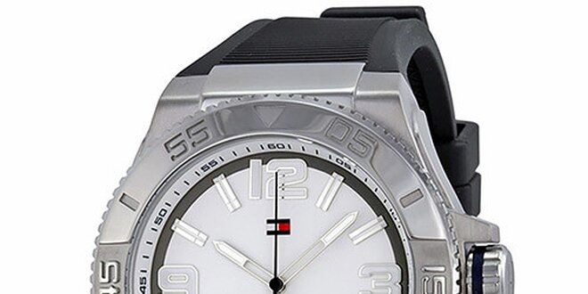 Pánske hodinky s čiernym remienkom Tommy Hilfiger