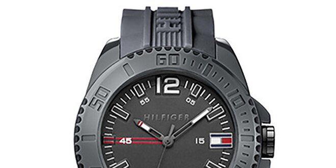 Pánske čierne športové hodinky Tommy Hilfiger