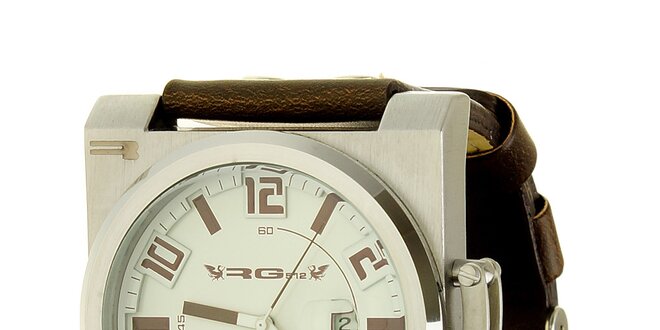 Unisexové retro hnedé analogové hodinky RG512