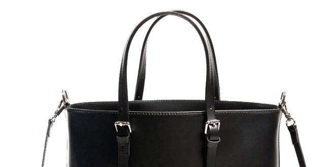 Dámska čierna kabelka s deliacim vreckom Joana and Paola