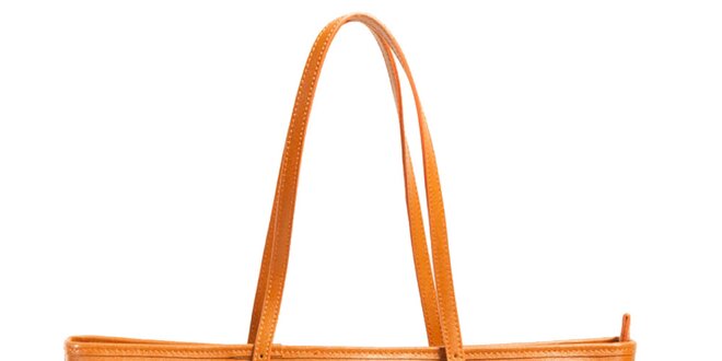 Dámska oranžová kabelka z kože Joana and Paola