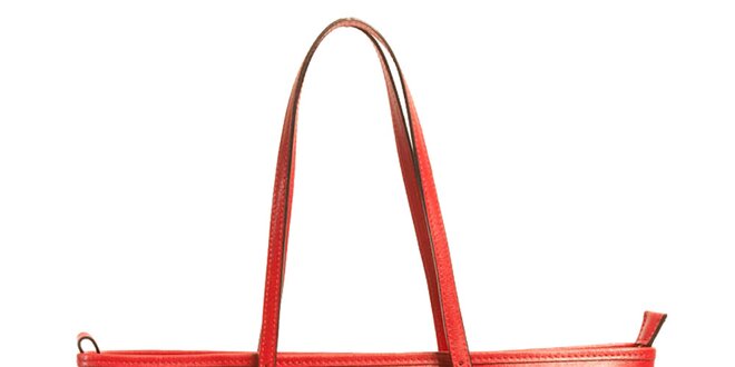 Dámska červená kabelka z kože Joana and Paola
