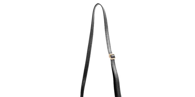 Dámska čierna minimalistická kabelka cez rameno Joana and Paola