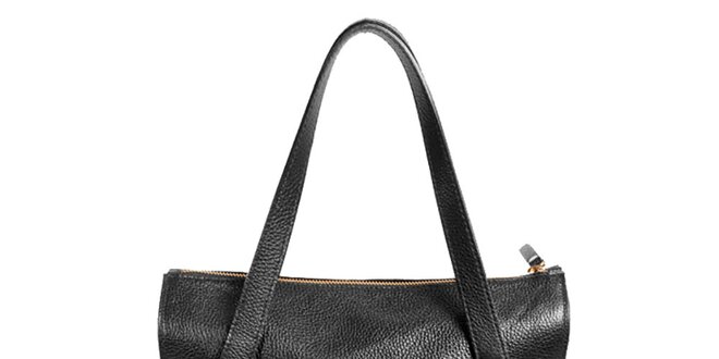 Dámska kožená kabelka v čiernej farbe Joana and Paola
