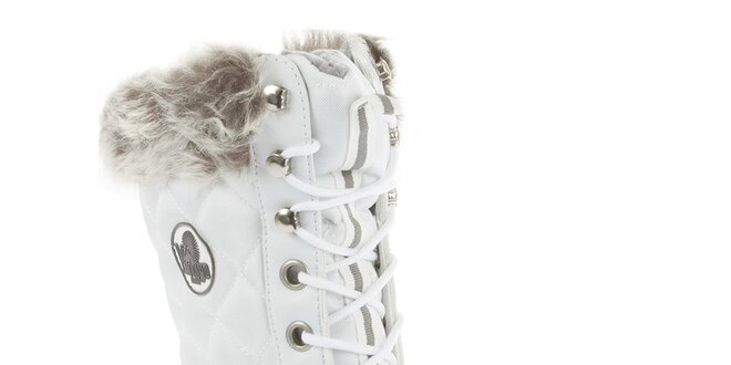 Dámske biele zimné topánky s prešívaním Vertigo