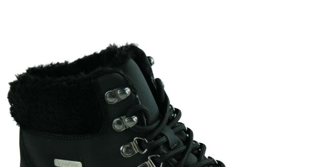 Dámske čierne outdoorové topánky s kožúškom Vertigo