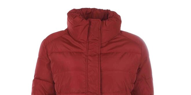 Dámska červená zimná bunda s límcom Timeout