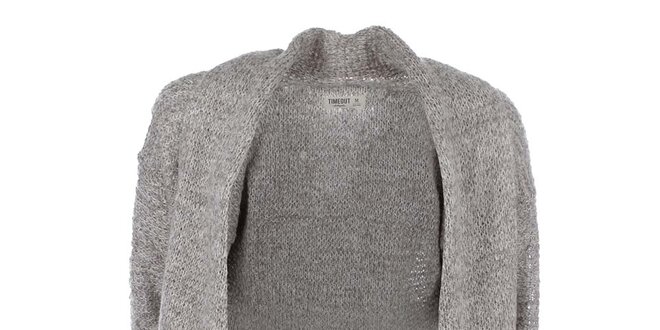 Dámsky šedý sveter bez zapínania Timeout