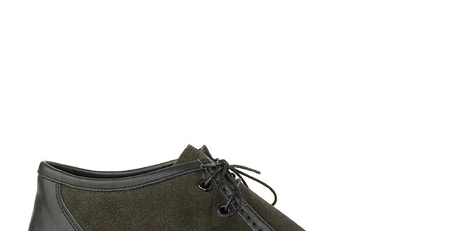 Pánske zelené topánky s čiernymi detailmi Crash Shoes