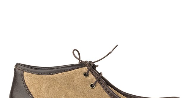 Pánske pieskové topánky s hnedými detailmi Crash Shoes