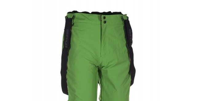 Pánske zelené lyžiarske nohavice s trakmi Envy