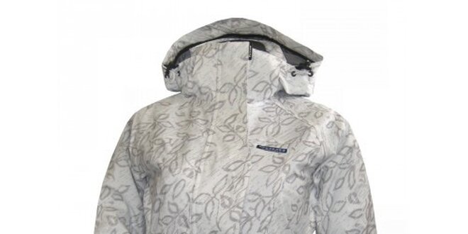 Dámska biela lyžiarska bunda so šedou potlačou Envy