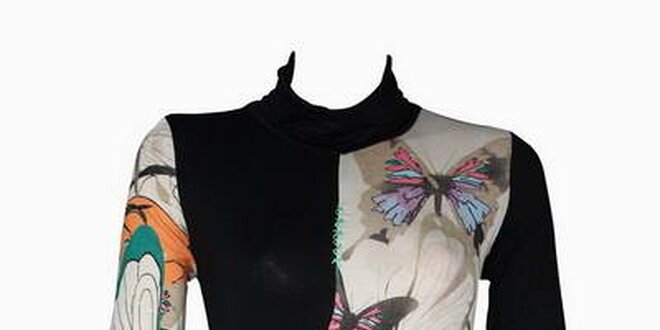 Dámske  pestrofarebné šaty Smash s motýľmi