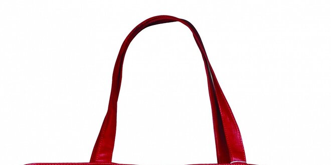 Dámska červeno-biela kabelka Smash s potlačou