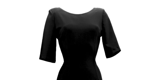 Dámske čierne púzdrové šaty s dlhším rukávom Virginia Hill