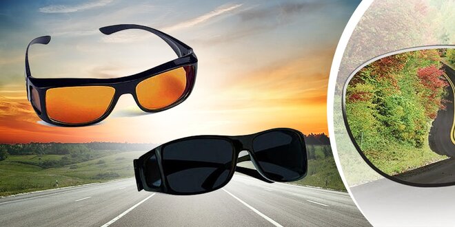 Úžasné okuliare pre vodičov polarizačné + protislnečné, 2 kusy v balení