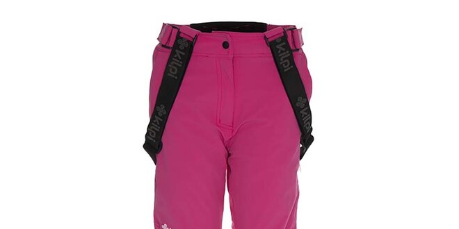 Dámske ružové lyžiarske nohavice so šlami Kilpi