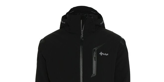 Pánska lyžiarska bunda s kapucňou Kilpi - čierna