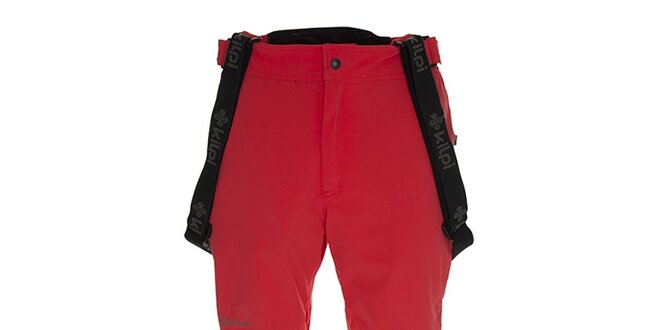 Pánske červené lyžiarske nohavice s trakmi Kilpi