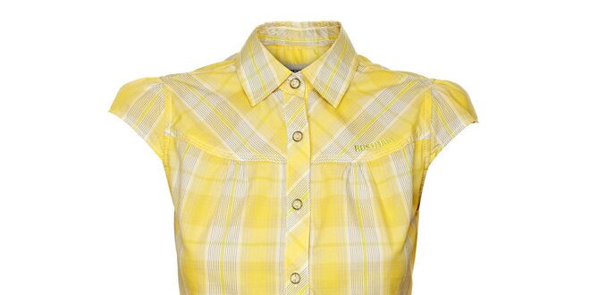Dámska žltá kockovaná košeľa Bushman