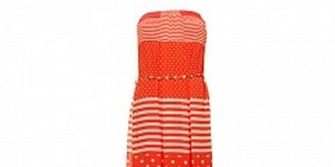 Dámske korálovo-červené dlhé šaty Comptoir des Parisiennes
