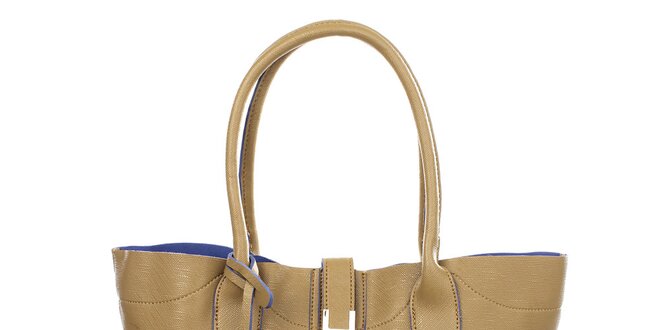 Dámska kabelka s príveskom Caro Paris - ťavia farba barva