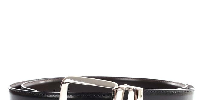 Pánsky obojstranný kožený opasok Calvin Klein - hnedo-čierny