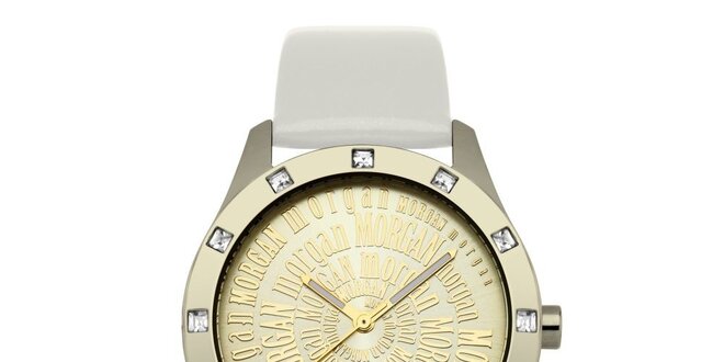 Dámske zlato-biele hodinky s kryštálmi Morgan de Toi