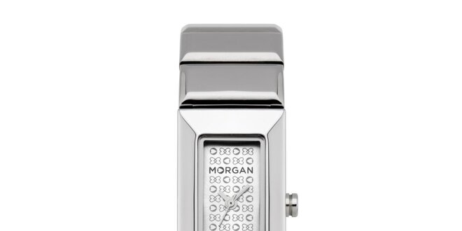 Dámske strieborné hodinky s kryštálmi Morgan de Toi