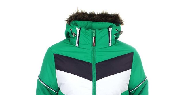 Dámska zelená bunda s kapucňou Trimm