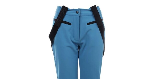 Dámske svetlo modré zateplené nohavice s trakmi Trimm