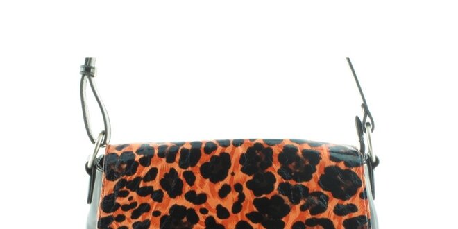Dámska oranžová leopardia kabelka Morgan de Toi s klopou