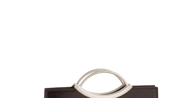 Dámska čokoládovo hnedá kabelka s kovovým držiakom Ore 10