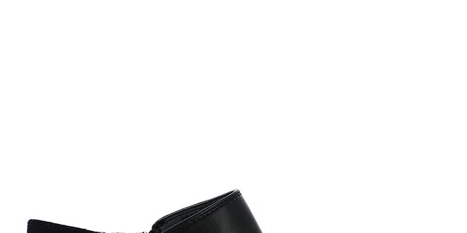 Dámske čierne členkové topánky s prešívanou pätou Bellucci