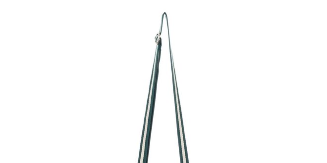 Dámska zeleno-krémová vzorovaná kabelka Tommy Hilfiger