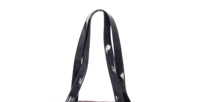 Dámska fialová kabelka so vzorom Tommy Hilfiger