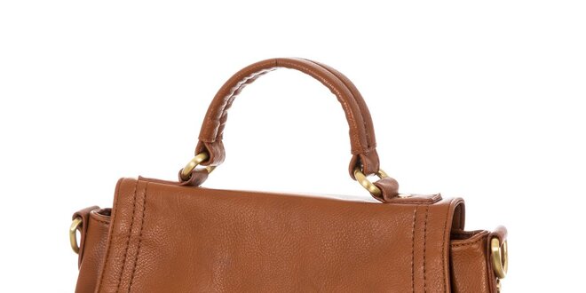 Dámska hnedá kabelka s klopou Tommy Hilfiger