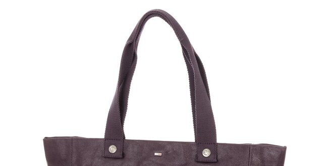 Dámska fialová kabelka s potlačou Tommy Hilfiger