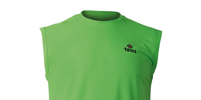 Dámske svetlo zelené funkčné tričko bez rukávov Izas