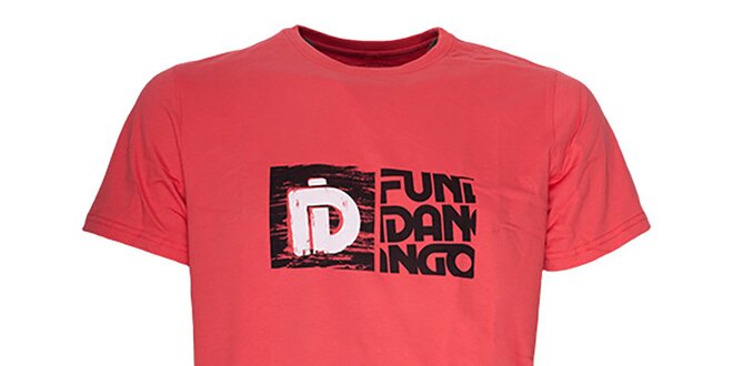 Pánske tričko s potlačou Fundango - červenooranžové