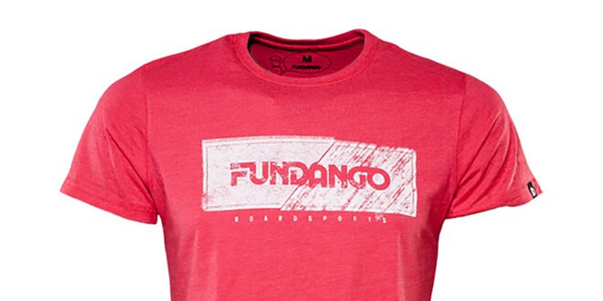 Pánske červené tričko s nápisom Fundango