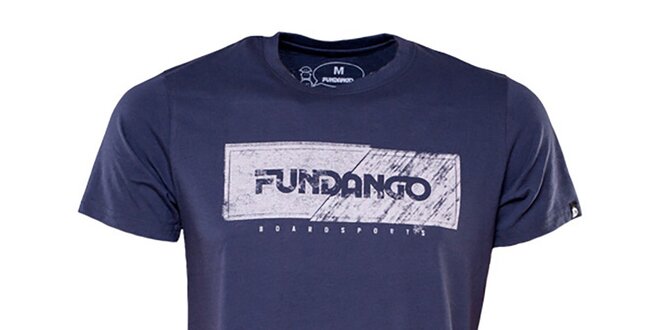Pánske tmavo modré tričko s nápisom Fundango