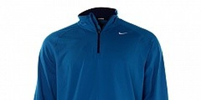 Pánske modré tričko s dlhým rukávom Nike