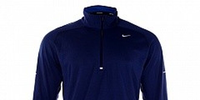 Pánske modré tričko Nike s dlhým rukávom