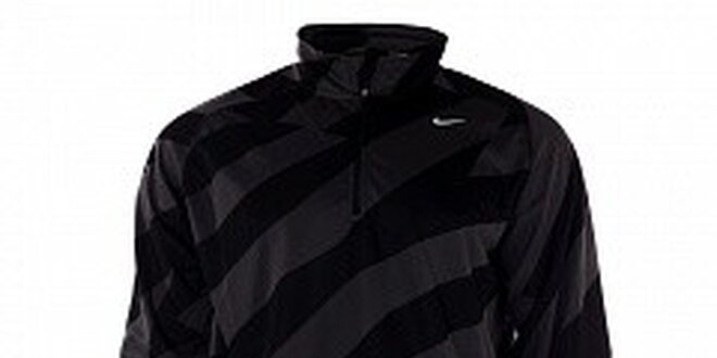 Pánska čierno-šedé tričko s dlhým rukávom Nike