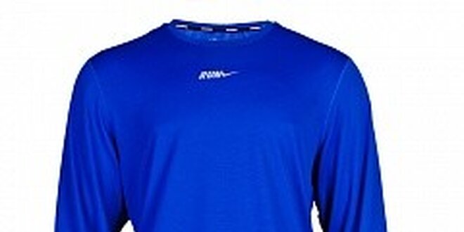 Pánske žiarivo modré funkčné tričko Nike